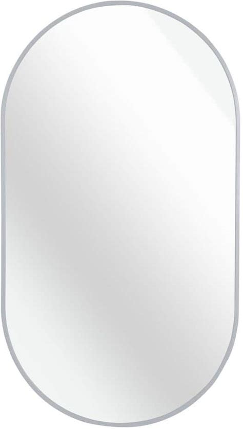 Hamilton Hills Contemporary Brushed Metal Wall Mirror