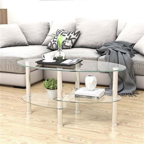 Signature Design by Ashley - Norcastle Traditional Glass Top Oval Coffee Table