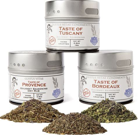 Gustus Vitae Gourmet Spice and Salt Collection