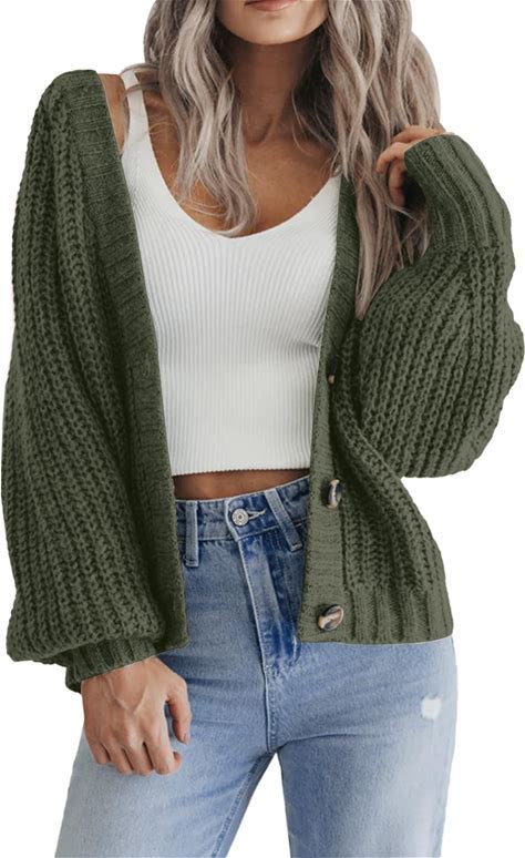 Astylish Women's Open Front Long Sleeve Chunky Knit Cardigan